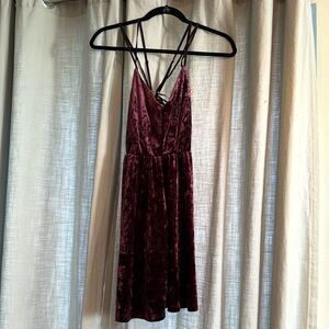 Mini dress: velvet purple